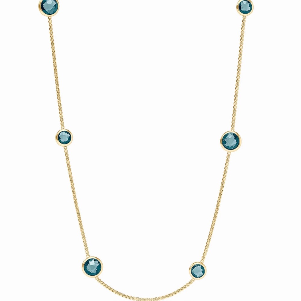 $225 Julie Vos Station Necklace blue
